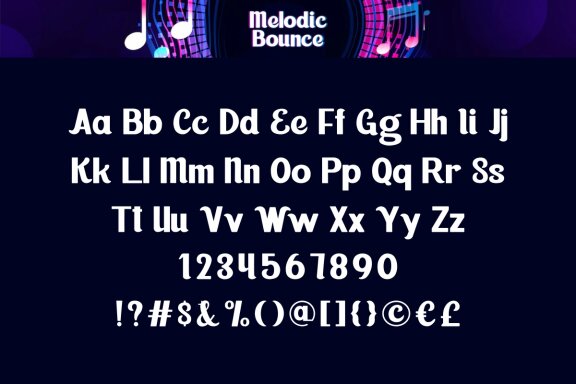 Melodic Bounce FREE Font