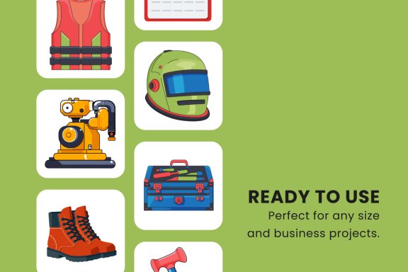 Labour Day 2D Icon Illustration Set Vol 3