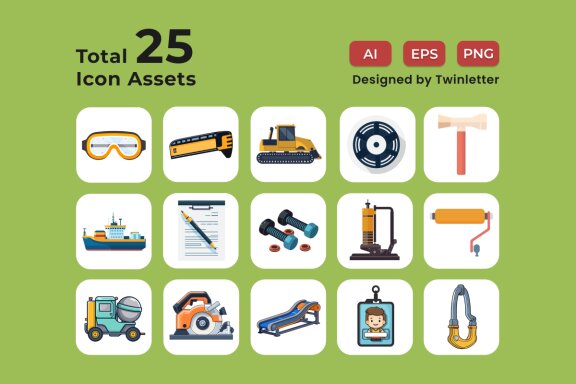 Labour Day 2D Icon Illustration Set Vol 4