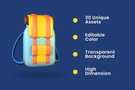 Tour and Travel 3D Icon Pack Vol 3