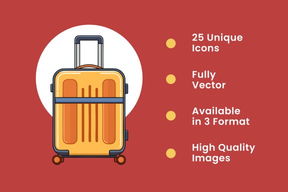 Tour and Travel 2D Icon Illustration Set Vol 2