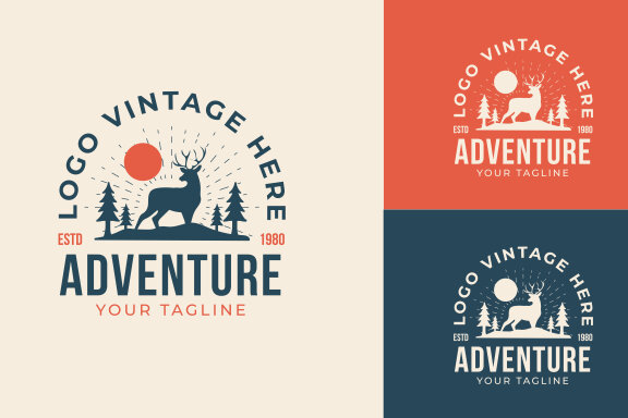 Logo Deer Vintage