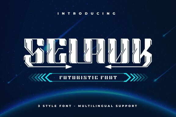 Selauk | Futuristic Font