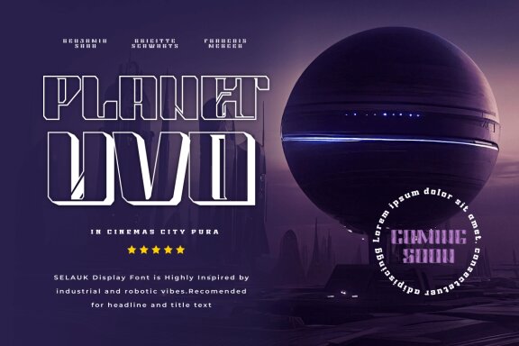Selauk | Futuristic Font