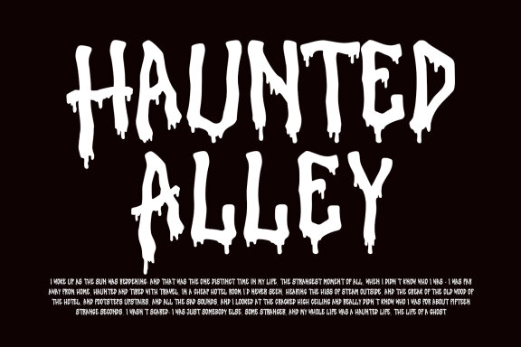 Embar Wisteh Horror Dripping Font