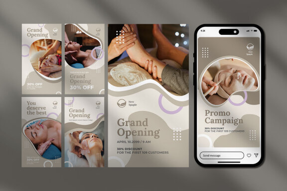 Instagram Story Template - Spa Treatment Instagram Story