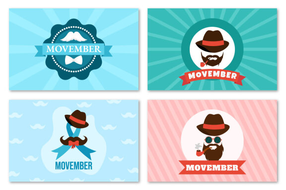 7 Movember Time Vector Illustration