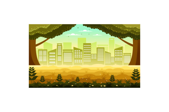 Nature and City Illustration