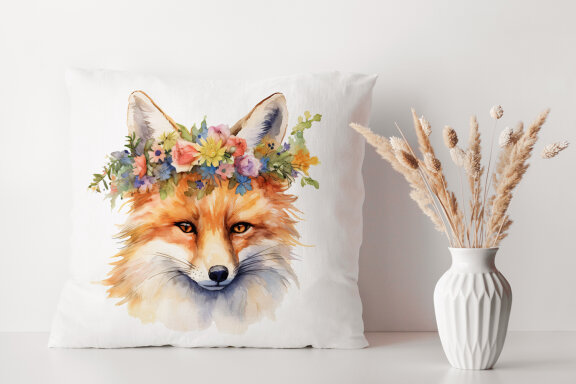 Autumn Foxes Clipart, Sublimation PNG