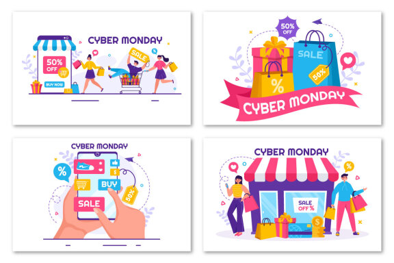14 Cyber Monday Event Illustration