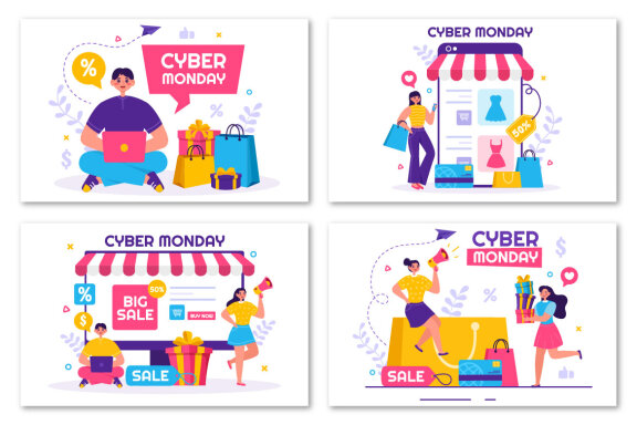 14 Cyber Monday Event Illustration