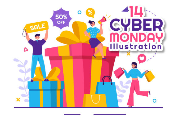 14 Cyber Monday Event Illustration
