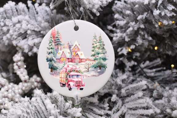 Pink Christmas Sublimation Clipart