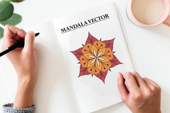 Mandala Vector Coloring Ethnic Spiritual Relaxation 