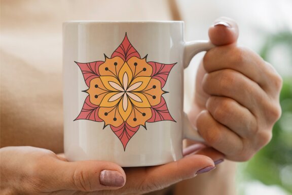 Mandala Vector Coloring Ethnic Spiritual Relaxation 