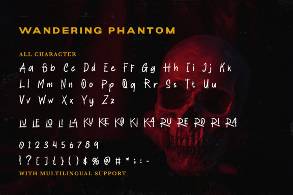 Wandering Phantom - Horror Display Font