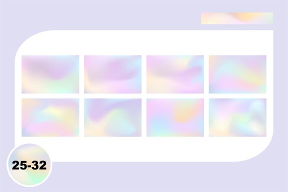 32 Holographic Gradient Background