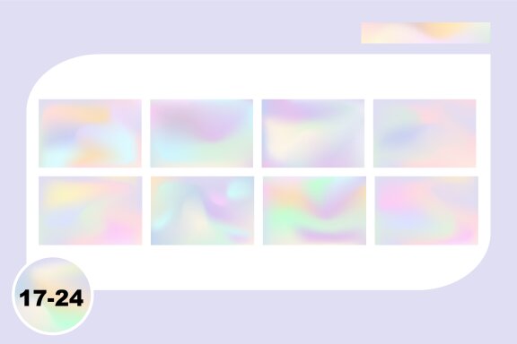 32 Holographic Gradient Background