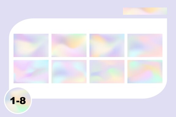 32 Holographic Gradient Background