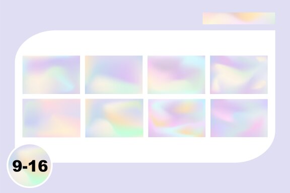 32 Holographic Gradient Background