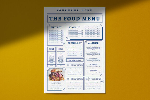 Boxes Food Menu Full Stationery Identity