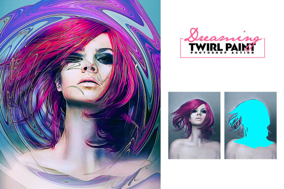 Dreaming - Twirl Paint Photoshop Action