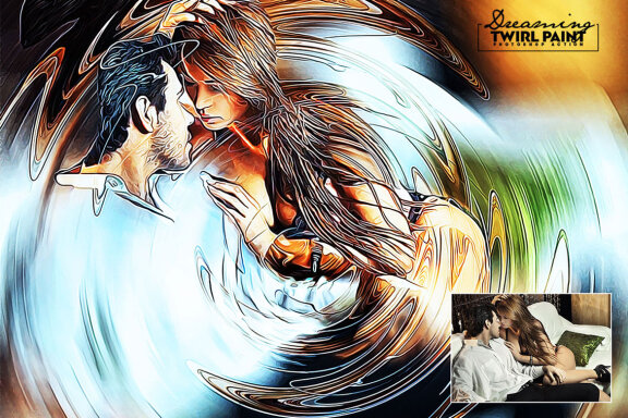 Dreaming - Twirl Paint Photoshop Action