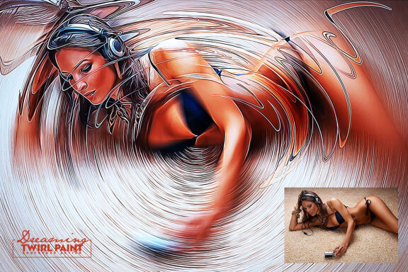 Dreaming - Twirl Paint Photoshop Action