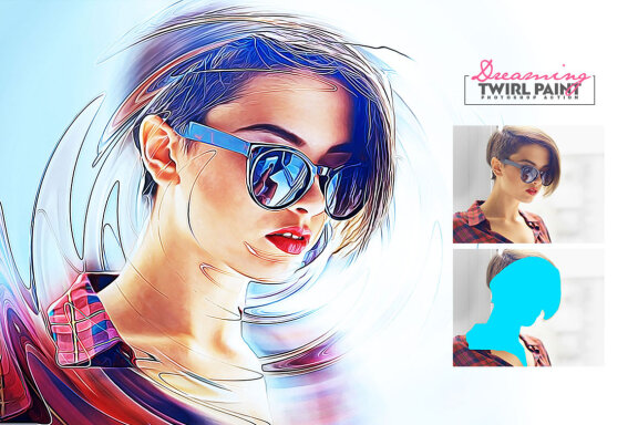 Dreaming - Twirl Paint Photoshop Action