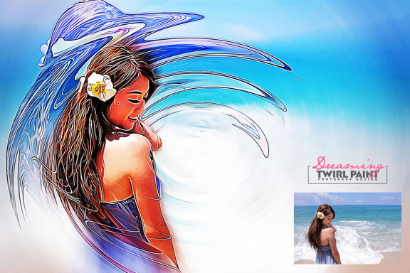 Dreaming - Twirl Paint Photoshop Action