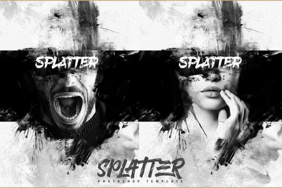 Splatter Photo Template