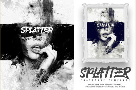 Splatter Photo Template