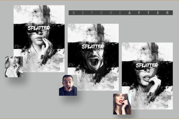 Splatter Photo Template