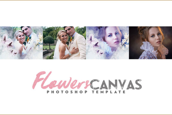 Flowers Canvas Photo Template