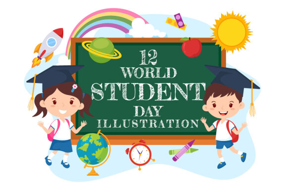 12 World Students Day Illustration