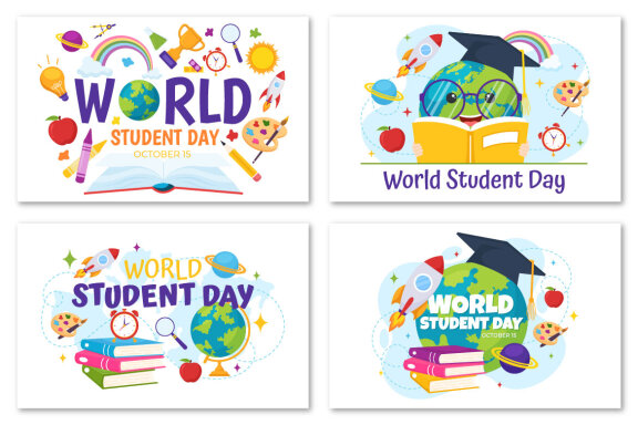 12 World Students Day Illustration