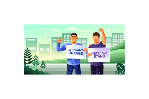 Youth Activists Illustration