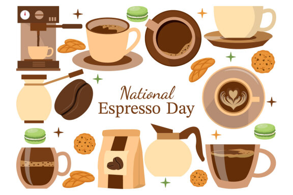 10 National Espresso Day Free Illustrations