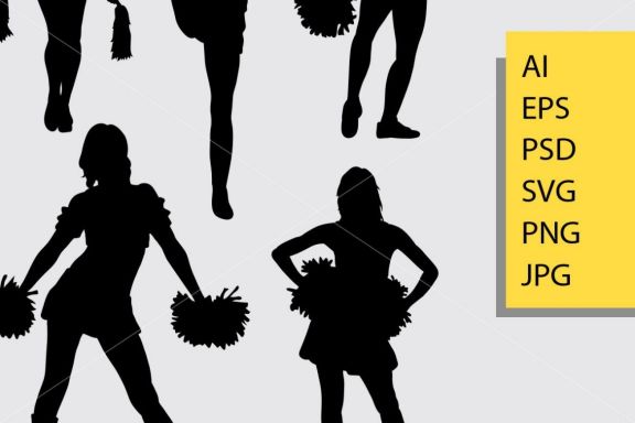 Cheerleader silhouette