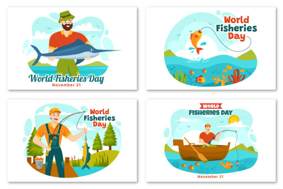 10 World Fisheries Day Illustration