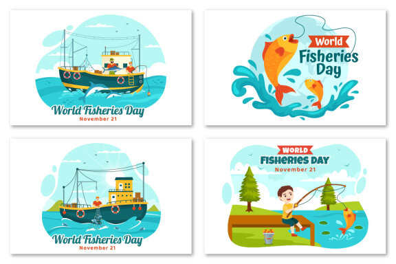 10 World Fisheries Day Illustration