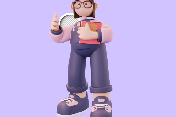 Pose with thumbs up