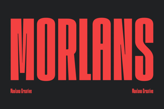 Morlans Compressed Display Font