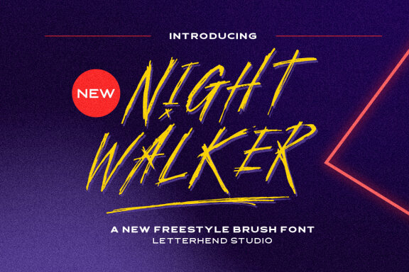 Night Walker - Freestyle Brush Font