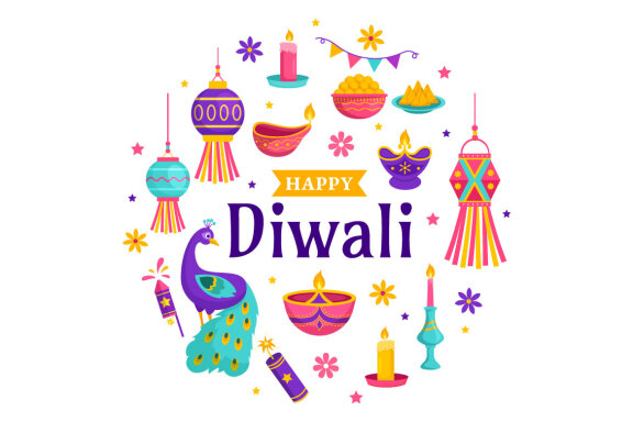 14 Happy Diwali Hindu Illustration