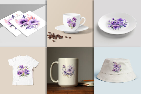 Watercolor Flower Arrangements Floral