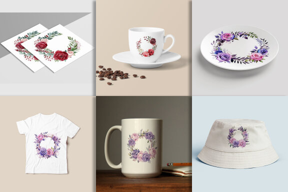 Watercolor Floral Flower Design