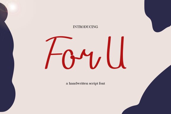 For U | Handwritten Font