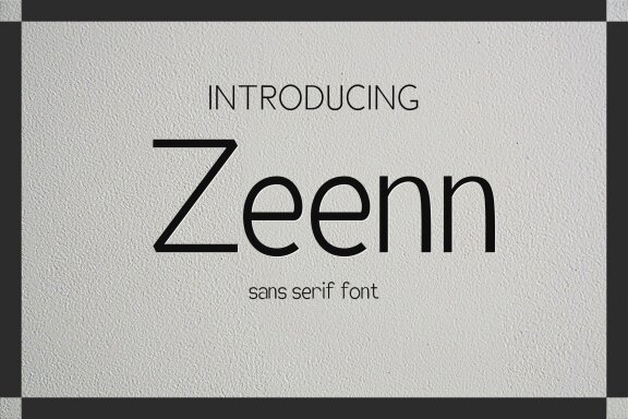 Zeenn | Sans Serif Font