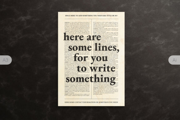 Press Poster A3 Illustrator Template